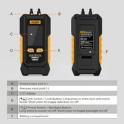 AUTOOL PT503 Mini Differential Pressure Gauge, High-Precision Digital Manometer- 6 Switchable Units Multiple Adapters for Intake Brake Exhaust Crankshaft Pressure Testing
