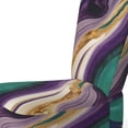 thumbnail image 4 of Designart « Bold Strokes in Purple, Green, and Gold II » Fauteuil d'Appoint Moderne Rembourré Violet - Fauteuil Moderne pour Salon, 4 of 7
