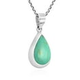 thumbnail image 2 of Simply Elegant Teardrop Reconstructed Turquoise Sterling Silver Pendant Necklace, 2 of 6