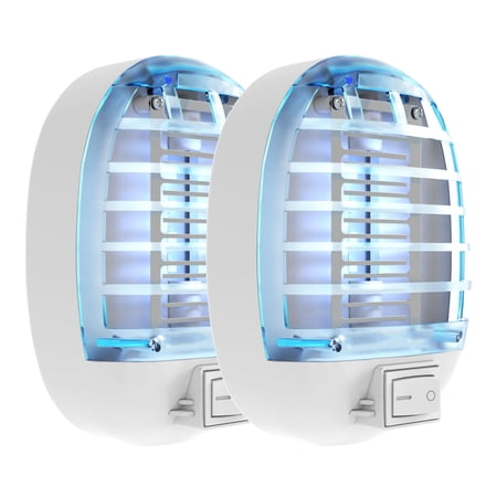 BIOGENTA Indoor Bug Zapper Mosquito Killer Electronic Insect Killer Fly Trap Mosquito Zapper with Blue Lights for Home Kitchen Bedroom Baby Room Office (2 Packs)