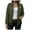 AG, variant on larppty Womens Long Sleeve Zip Up Jacket Outfits Crewneck Casual Bomber Coat Lightweight Sweatshirts Fashion Y2k Clothes (Khaki, L)