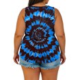 thumbnail image 3 of Zlittlea Plus Size Summer Tops for Women Curved V Neck Sleeveless Wide Strap Spiral Tie Dye All Over Print Summer Tops for Women Loose Fit Daily Soft Tank Tops for Women, 3 of 8