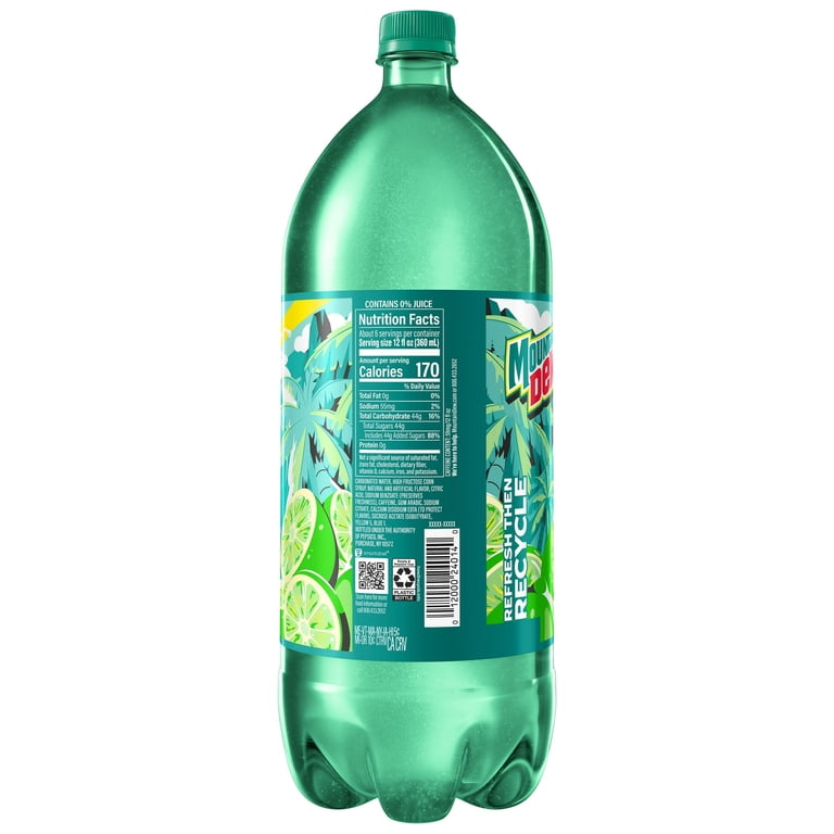 22222 Pack ) Mountain Dew Baja Blast Soda Pop 2 Liter Bottle