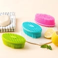 thumbnail image 2 of WWG Double-Sided Silicone Vegetable Brush Food-Grade Non-Scratch Scrubber for Produce Dishes Pots Pans with Ergonomic Handle Kitchen Gadget, 2 of 5