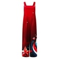 thumbnail image 4 of JURANMO Wide Leg Overalls for Women American Flag 4th of July Outfits Summer Sleeveless Strap Cute Jumpsuits Casual Loose Onesie Pants Red L Ofertas Flash Del Dia, 4 of 9