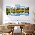 thumbnail image 3 of Elephant Stock Grand Teton Reflection Wall Art - Horizontal Multi Panel Canvas - Living Room Wall Decor - Nature Multi Panel - Green And Blue Decor - 66" x 33", 3 of 8