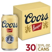 Coors Banquet Beer, 30 Pack, 12 fl oz Aluminum Cans, 5.0% ABV, Domestic Lager
