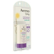 Aveeno Baby Continuous Protection Sensitive Skin Mineral Sunscreen Stick with Broad Spectrum SPF 50 Protection for Face & Body, 0.47 oz 1 ea (Pack of 4)