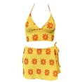thumbnail image 1 of Trajes de Baño de Cintura Alta para Mujeres Bikini Conservador de Color Sólido Dividido, Traje de Baño Retro de Moda, 1 of 6