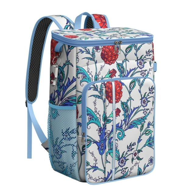 Sac à Dos Isotherme Mandala Exotique - 20L Étanche, Isolation Longue Durée, Léger pour Voyage, Design Floral Boho Classique