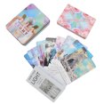 thumbnail image 3 of Juego de cartas de Tarot con caja de hierro, juego de mesa con efecto de luz, punto inglés, oráculo, Cavet, bronceado, 3 of 5