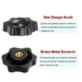 thumbnail image 4 of Uxcell 4 Pieces Star Knobs 1/4-20 Female Thread 38mm Head Non-Through Hole Clamping Handles Nuts Black, 4 of 5