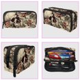 thumbnail image 3 of MUOOUM Pencil Case, Skulls Dollar Rose Pattern Large Capacity Pencil Pouch Stationery Pen Bag, 3 of 7