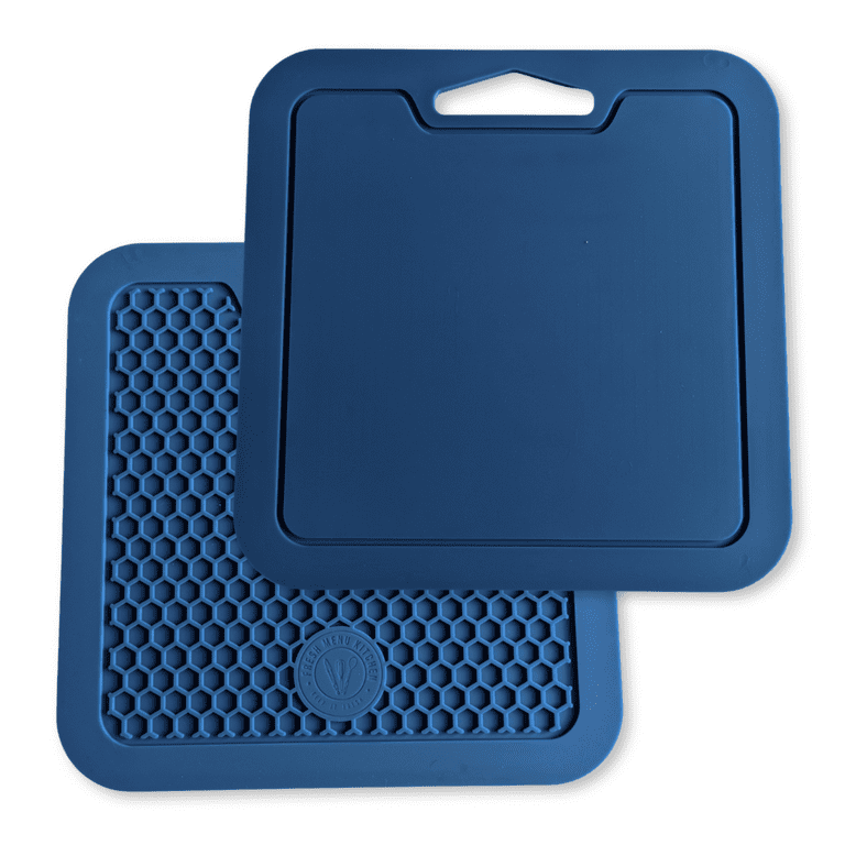 Silicone Cutting Board with Non Slip Hexagon Grips by Fresh Menu Kitchen