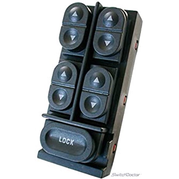 SWITCHDOCTOR Window Master Switch for 1994-2004 Ford Mustang Convertible, 1997-2002 Ford Escort and 1997-1999 Mercury Tracer