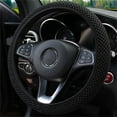 thumbnail image 2 of Universal 38cm Car Auto Steering Wheel Cover Elastic Ice Silk Summer Cool Non-Slip Auto Accessories Black, 2 of 8