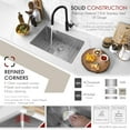 thumbnail image 3 of Stylish Dual-Mount 28" Stainless Steel Single Bowl Kitchen Sink S-306TG, 3 of 11