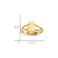 thumbnail image 2 of 14K Yellow Gold Ring Band Themed Open Back Polished Cat, 2 of 2