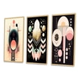thumbnail image 3 of Designart "Art Nouveau Geometric Elegance in Glorious Elegance" Modern Geometric Framed Wall Art Set Of 3 - Pink Abstract Frame Gallery Set For Office Decor, 3 of 7