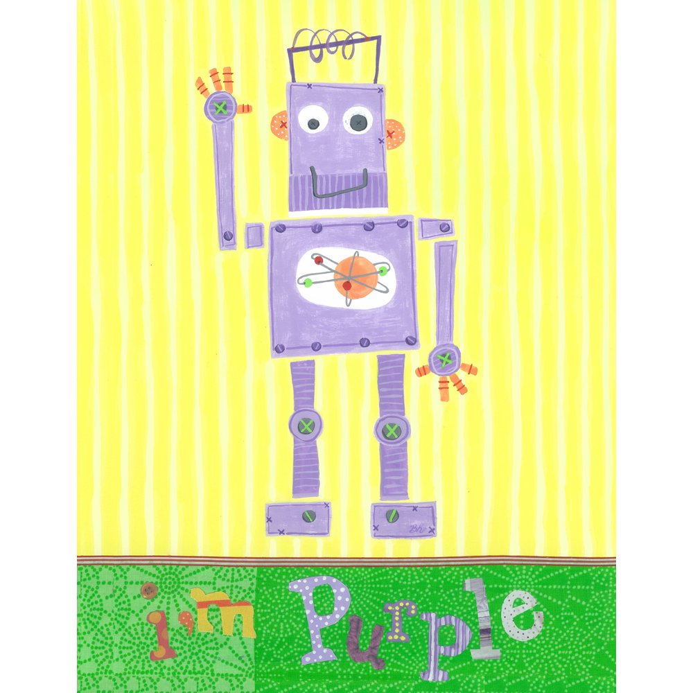 Purple Robot "I'm Purple" Wall Art