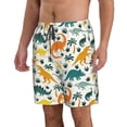 thumbnail image 2 of Pofeuu Dinosaurs and Tropical Leaves Prin Men's Swim Trunks Quick Dry Bathing Suit Swimming Board Shorts Mesh Lining Beach Swimwear-X-Large, 2 of 6