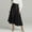 *Black, variant on Women's Linen High Waisted A Line Midi Skirt,Casual Button Front Flared Skirt for Work Black,Women's Plus M