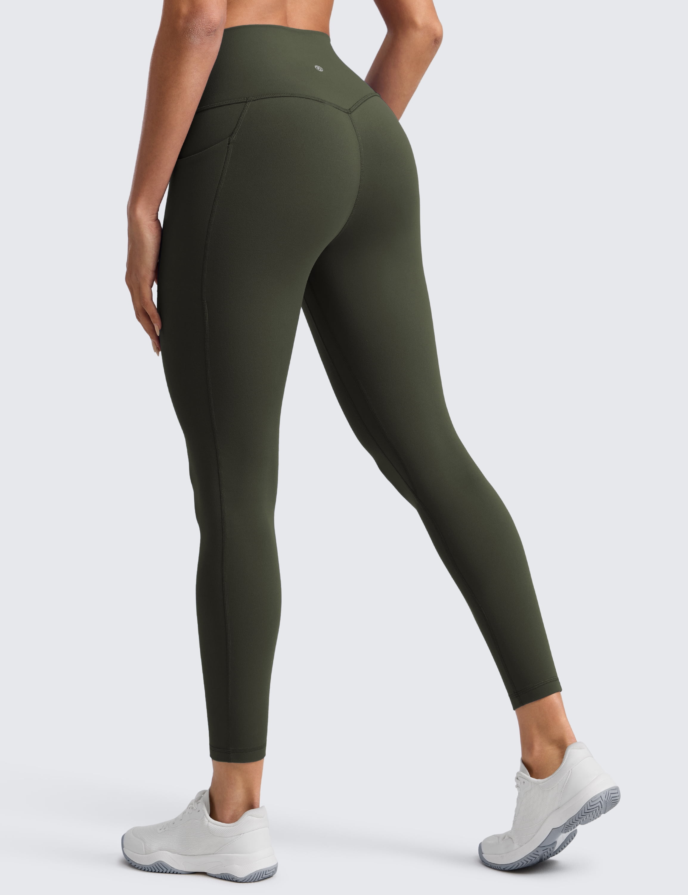 CRZ YOGA Butterlift Workout Leggings Pockets 25" High Waist Pilates Athletic Gym Womens Yoga Pants Buttery Soft