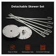 thumbnail image 4 of KriKac Universal Grill Rotisserie Skewer Set, 304 Stainless Steel, Fits 1/2” or 3/8" Hexagon, 3/8" or 5/16" Square Spit Rods, Compatible with Most Grills, for Outdoor BBQ and Gatherings, 4 of 7