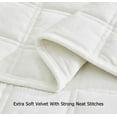 thumbnail image 6 of Chezmoi Collection Piers Cream White Velvet Quilt Oversized King Set, 3-Piece Plush Distressed Velvet Bedding All Season Lightweight Bedspread, Brushed Microfiber Reverse with Double Square Stitch, 6 of 9