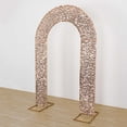 thumbnail image 4 of BalsaCircle 8 feet Blush Big Payette Sequin Double Sided Open Arch Fitted Backdrop Stand Cover Party Events Decorations, 4 of 8