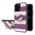 thumbnail image 6 of For Samsung Galaxy S24+ /S24 Plus 5G Elegant Pattern Design Bling Glitter Hybrid with Ring Stand Pop Up Finger Holder Kickstand Phone Case Cover by Xpression - Purple White, 6 of 10