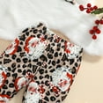 thumbnail image 4 of Odeerbi Baby Girls Clothes Toddler Outfit Christmas Outfit 2025 Long Sleeve Sweatshirt Top Bell Bottoms Pants Set Clothes With Headband Black, 4 of 9