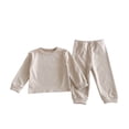 thumbnail image 2 of ShomPort Kids Fall Sweatsuit Long Sleeve Hooded Sweatshirt and Sweatpants Set Boys Girls 2 Piece Tracksuit 3-10 Years, 2 of 6