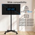 thumbnail image 7 of MountFTV Rolling TV Stand Mount for 23-60 inch,Mobile TV Stand Holds up to 88lbs with Height Adjustable,TV Cart with Locking Wheels Max 400x400mm Rolling TV Cart, 7 of 7