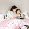 thumbnail image 5 of Castle Fairy Female Men Adults Personalized Initial Bowtie B Full Size Comforter Sets 3-Piece,Animal Cheetah Print Bedding Comforter Set,Dreamy Princess Lightweight Bedding Sets, 5 of 8