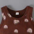 thumbnail image 5 of Odeerbi Baby Boy Girl Clothes Toddler Outfit Sleeveless Rainbow Cactus Print Tank Top Shorts Children Two-piece Set Brown, 5 of 7