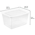 thumbnail image 4 of Sterilite 58 Qt Storage Box, Stackable Plastic Container, Home Organizer, White, 32 Pack, 4 of 7