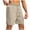 Khaki, variant on Mens Running Shorts adjustable drawstring side splits Lightweight with Pockets Hiking Beach Gym Workout Athletic Shorts For Men