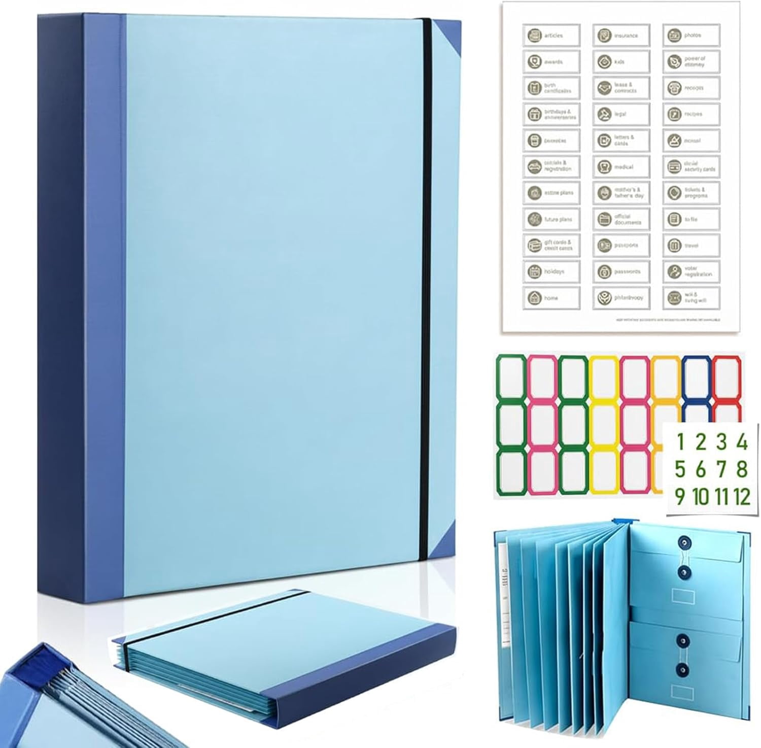 2026 New The Life Book Document Organizer Binder for Important Documents, in case i die Binder, Family Emergency Planner & End of Life Paper File Organizer with Labels (Khaki)