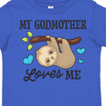 thumbnail image 4 of Inktastic My Godmother Loves Me with Sloth and Hearts Boys or Girls Toddler T-Shirt, 4 of 5