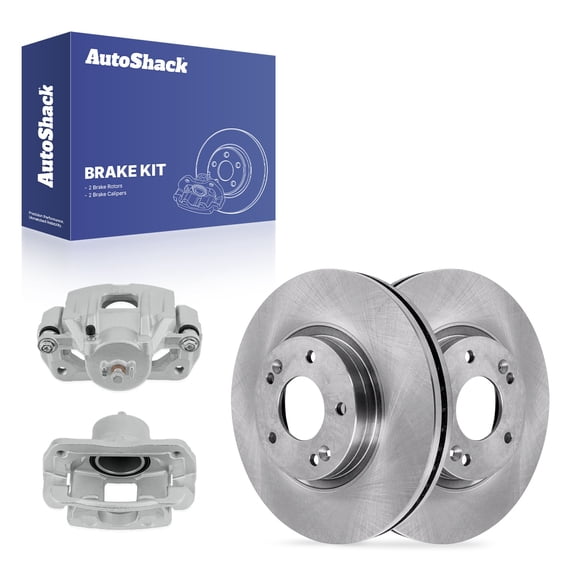 AutoShack Front Brake Rotors & Calipers for Kia & Hyundai, Sorento 2011-2013 Santa Fe 2010-2012, AWD FWD L4 2.4L V6 3.5L - 11.81" (300 mm), 5-Lug