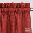 thumbnail image 2 of LingStar Waffle Kitchen Tier Curtains Short Length Water Repellent Rod Pocket Half Window Covering Curtain,30"x36"x2,wine red, 2 of 5