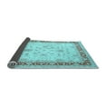 thumbnail image 2 of Ahgly Company Indoor Square Oriental Light Blue Traditional Area Rugs, 8' Square, 2 of 4