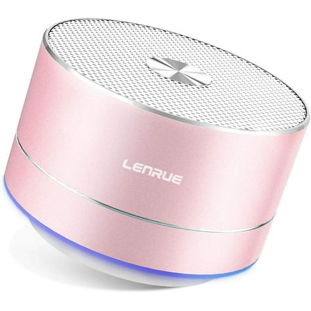 A2 LENRUE Portable Wireless Bluetooth Speaker with Built-in-Mic,Handsfree Call,AUX Line,TF Card,HD Sound and Bass for Iphone Ipad Android Smartphone and More(Rose Gold)