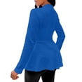 thumbnail image 2 of Gytharion Women's Solid Color Cardigans Waist Cinched Peplum Hem Open Front Coats Long Sleeve Single Button Casual Outwear Coats, 2 of 5