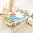 thumbnail image 4 of Homewish Cute Dino Family Twin Sheets,Jungle Animals Bedding,3-Piece,1 Fitted Sheet and 1 Pillowcase, 4 of 6