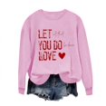 thumbnail image 2 of Meichang Sweatshirts de Vacances pour Femmes, Sweatshirt de la Saint-Valentin, Imprimé Cœur d'Amour Mignon, Pull à Manches Longues, Col Rond Décontracté, Cadeaux de Vacances, 2 of 4