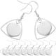 thumbnail image 2 of 20 piezas de base de bisel para pendientes, colgante de metal para bricolaje, base en blanco para pendientes, bandejas de metal en blanco, ganchos para pendientes, 2 of 5
