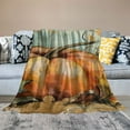 thumbnail image 2 of Autua Pumpkin and Leaves Warm Lightweight Blanket Soft Fleece Blankets for All Seasons 60x80in, 2 of 6