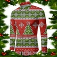 thumbnail image 2 of XDZJLR Mens Christmas Shirts Male Autumn Winter Xmas Shirts Long Sleeve Button Full Print Funny Special Atmosphere Shirts Blouse Red Xl, 2 of 3